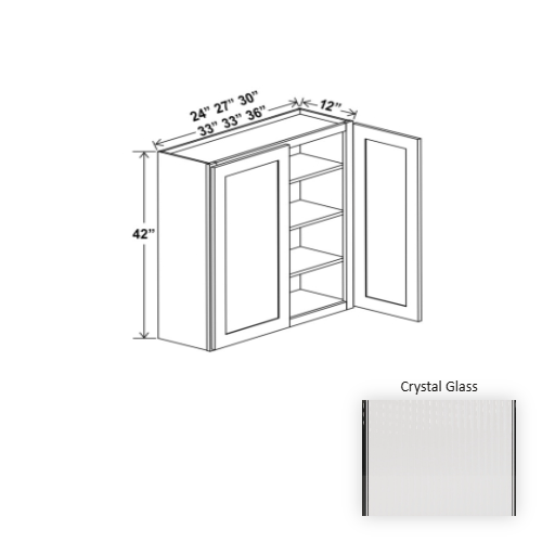 Frameless European Style Wood Crystal Glass Wall Cabinet Crystal Glass 1
