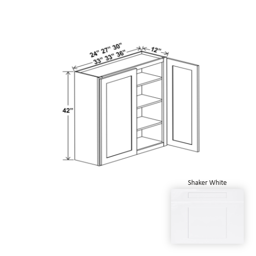 Essential Wood Shaker White Wall Cabinet Shaker White 1