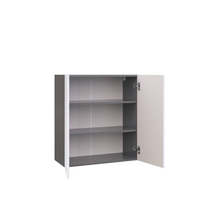 Wallkitchens Wood White Glossy Wall Cabinet White Glossy 2
