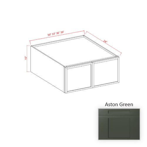 Slim Shaker Style Wood Aston Green Wall Cabinet Aston Green 1