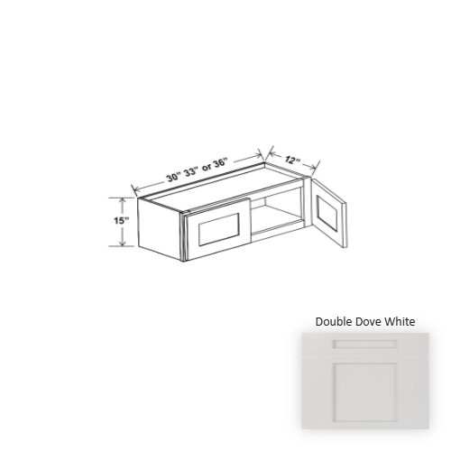 Double Shaker Style Wood Dove White Wall Cabinet Dove White 1