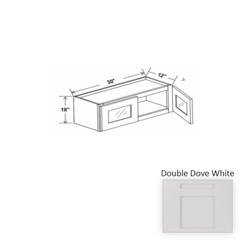 Double Shaker Style Wood Dove White Wall Cabinet Dove White 1