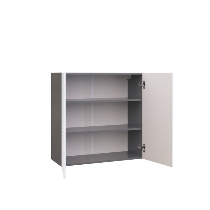 Wallkitchens Wood White Glossy Wall Cabinet White Glossy 2
