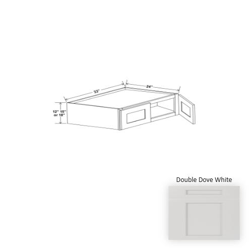 Double Shaker Style Wood Dove White Wall Cabinet Dove White 1