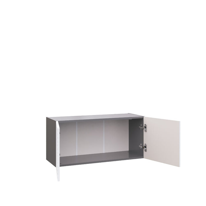Wallkitchens Wood White Glossy Wall Cabinet White Glossy 2