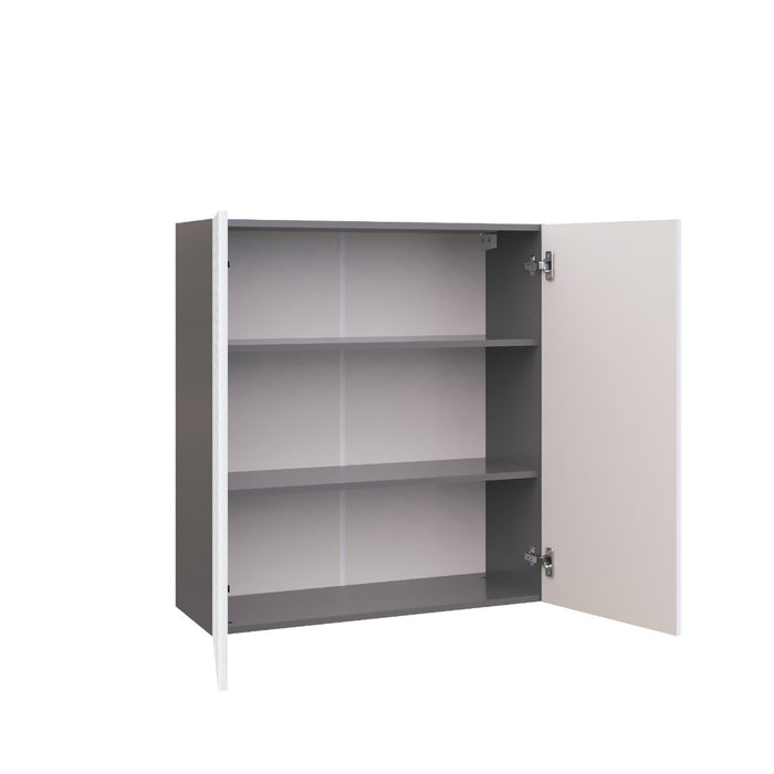 Wallkitchens Wood White Glossy Wall Cabinet White Glossy 2