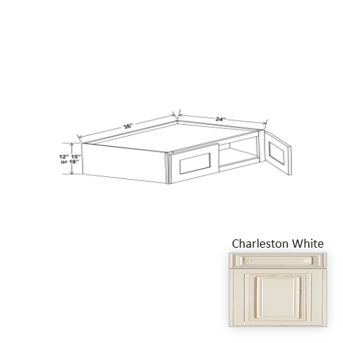 Classic Style Wood Charleston White Wall Cabinet Charleston White 1