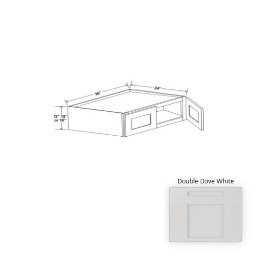 Double Shaker Style Wood Dove White Wall Cabinet Dove White 1