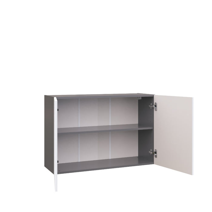 Wallkitchens Wood White Glossy Wall Cabinet White Glossy 2
