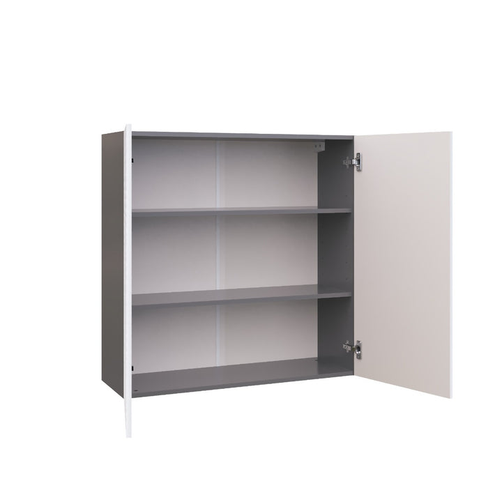 Wallkitchens Wood White Glossy Wall Cabinet White Glossy 2
