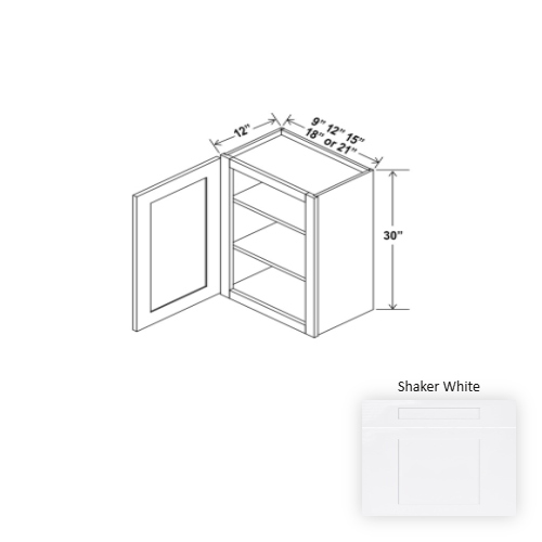 Essential Wood Shaker White Wall Cabinet Shaker White 1