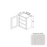 Double Shaker Style Wood Dove White Wall Cabinet Dove White 1