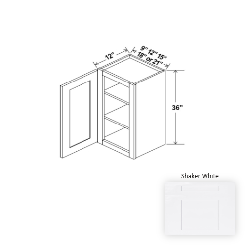 Essential Wood Shaker White Wall Cabinet Shaker White 1