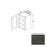 Double Shaker Style Wood Smokey Gray Wall Cabinet Smokey Gray 1
