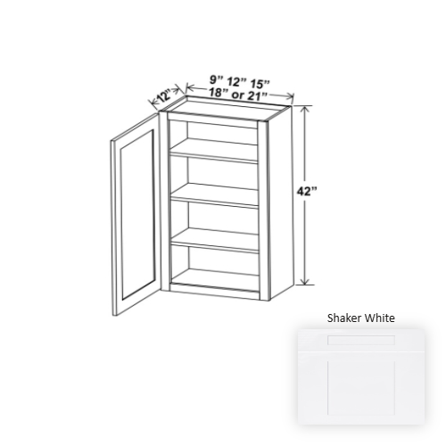 Essential Wood Shaker White Wall Cabinet Shaker White 1