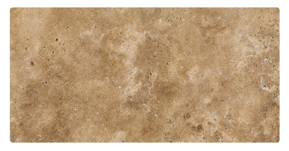 Walnut Cross Cut Filled & Honed Travertine Tile - 6" x 12" x 3/8"