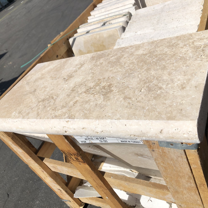 Walnut Travertine Pool Coping Tumbled 1