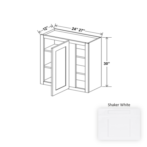 Essential Wood Shaker White Wall Cabinet Shaker White 1