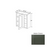 Slim Shaker Style Wood Aston Green Wall Cabinet Aston Green 1