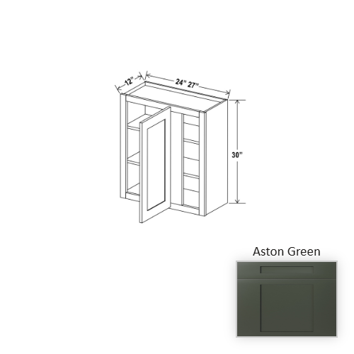 Slim Shaker Style Wood Aston Green Wall Cabinet Aston Green 1