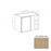 Slim Shaker Style Wood White Oak Wall Cabinet White Oak 1