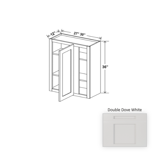 Double Shaker Style Wood Dove White Wall Cabinet Dove White 1