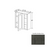 Double Shaker Style Wood Smokey Gray Wall Cabinet Smokey Gray 1