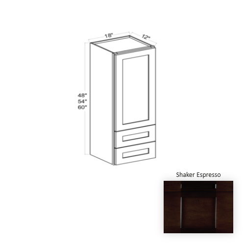 Essential Wood Shaker Espresso Wall Cabinet Shaker Espresso 1