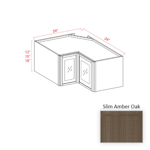 Slim Shaker Style Wood Amber Oak Wall Cabinet Slim Amber Oak 1