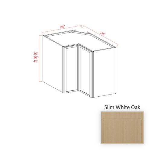 Slim Shaker Style Wood White Oak Wall Cabinet White Oak 1