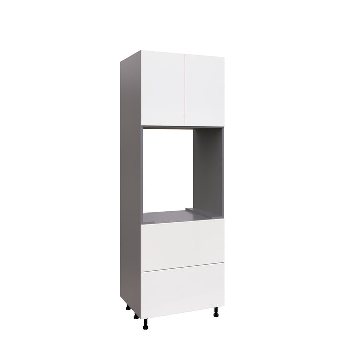 Wallkitchens Wood White Glossy Oven Cabinet White Glossy 1