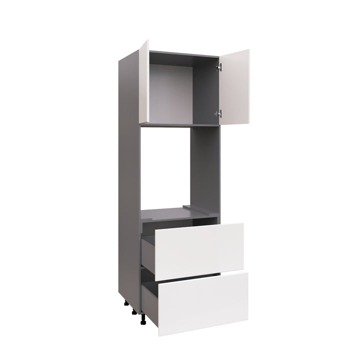 Wallkitchens Wood White Glossy Oven Cabinet White Glossy 2