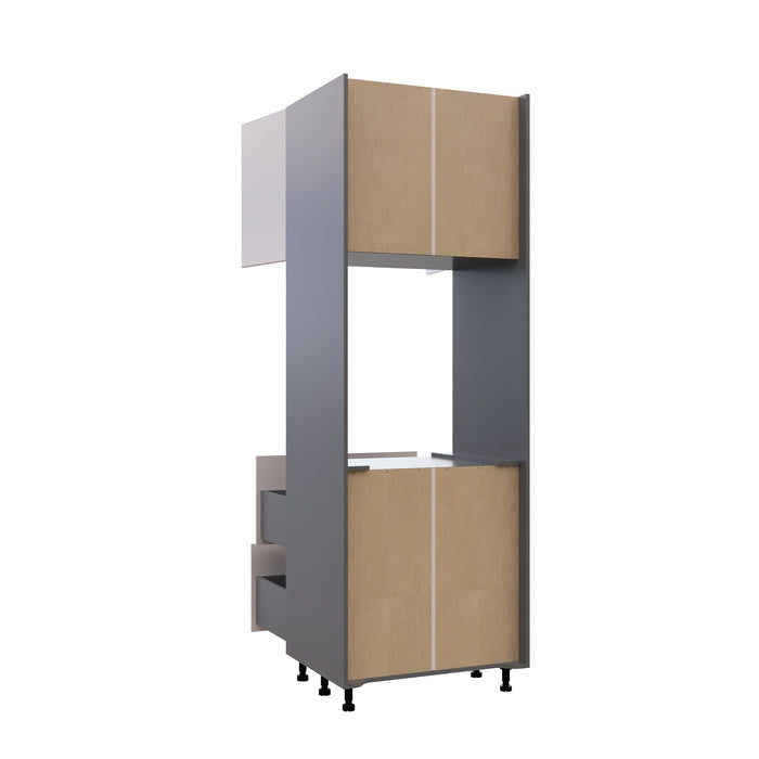 Wallkitchens Wood White Glossy Oven Cabinet White Glossy 3