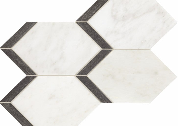 Castellina Mixed White & Midnight Grey CT68 Mosaic Polished 1