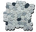 White/Black/Silver Jade Flat Tumbled Pebble Mosaic - 12" x 12"