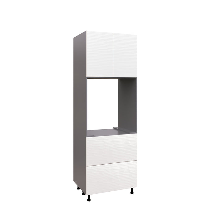 Wallkitchens Wood White Glossy Oven Cabinet White Glossy 1