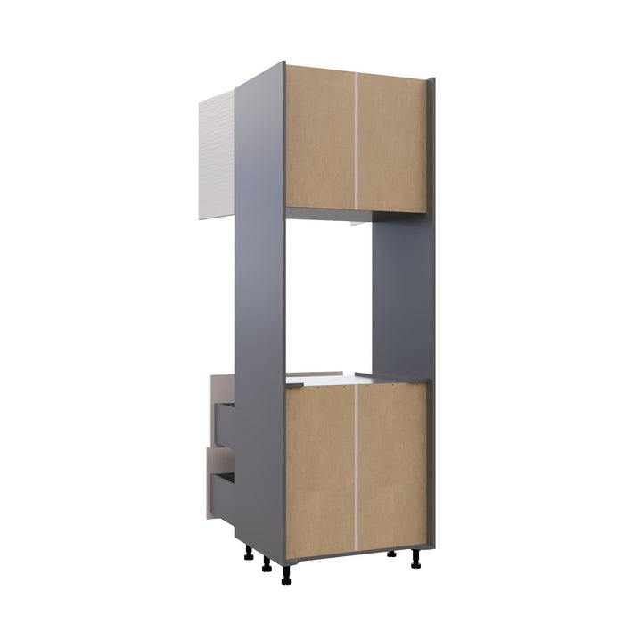 Wallkitchens Wood White Glossy Oven Cabinet White Glossy 2