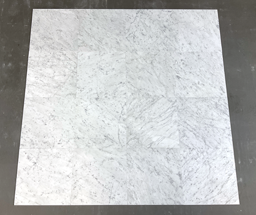 White Carrara Honed Marble Tile - 12 x 12"