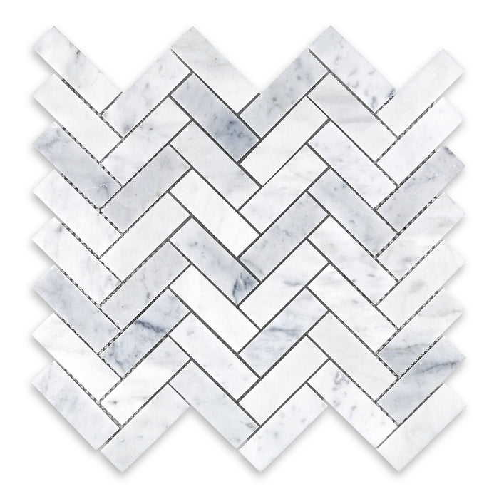 White Carrara Marble Mosaic - Honed 1