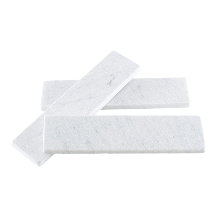 Full Tile Sample - White Carrara Marble Tile - 6" x 6" x 3/8" Tumbled