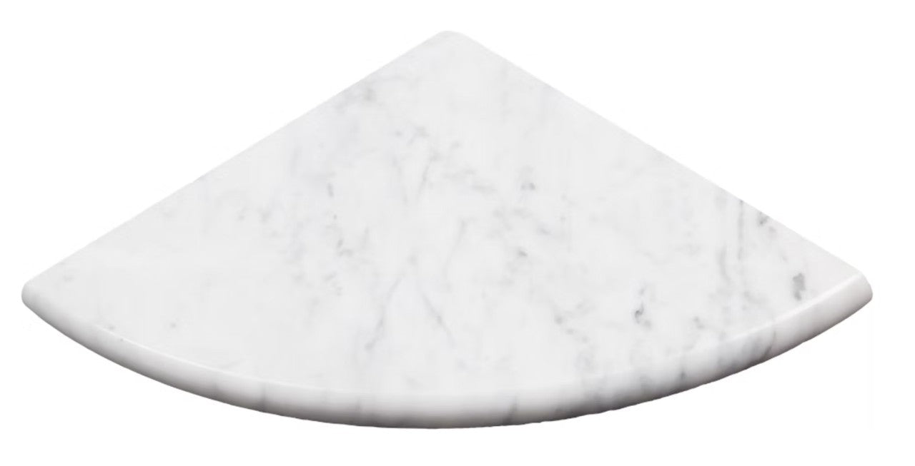 White Carrara Marble Corner Shelf Polished 1