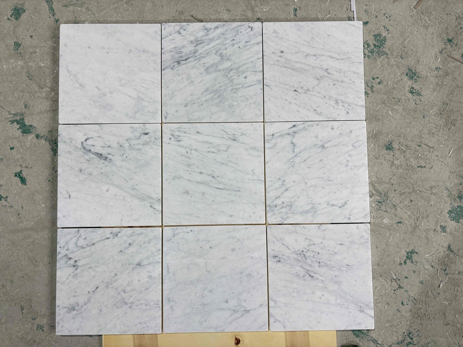 White Carrara C Marble Tile Tumbled 2