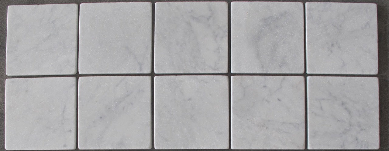 White Carrara C Marble Tile Tumbled 3