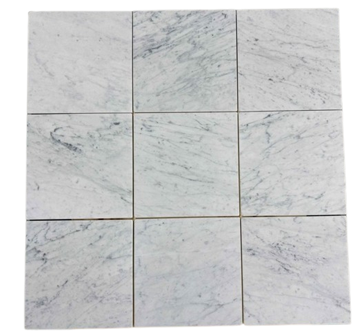 Full Tile Sample - White Carrara C Marble Tile - 3" x 6" x 3/8" Tumbled