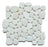 White Crystal Jade Flat Tumbled Pebble Mosaic - 12" x 12"