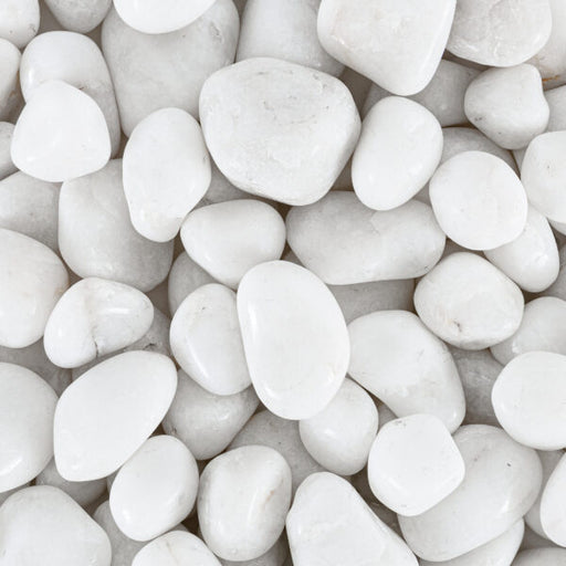 White Slate Medium Loose Pebble Ultra Polished 1