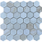 White Cross Cut Onyx Mosaic - 2" Hexagon