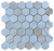 White Cross Cut Onyx Mosaic - 2" Hexagon
