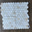 White Cross Cut Onyx Mosaic - 2" Hexagon Polished