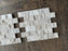 White Pearl Marble Mosaic - 2" x 4" Brick Split Face